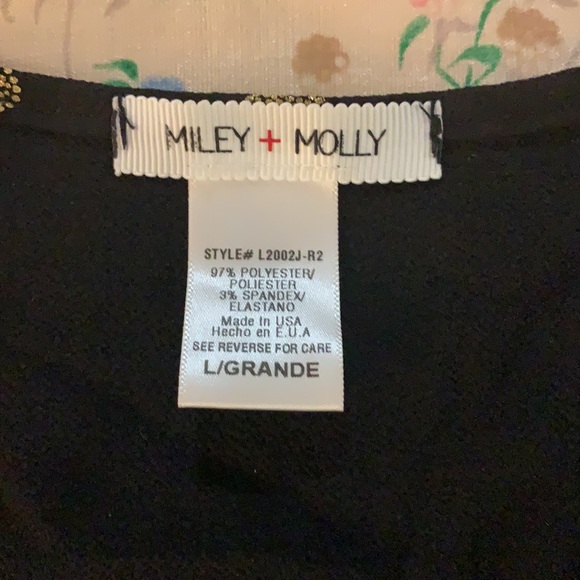 NWOT Black and Gold Polka Dot Cardigan - Picture 5 of 6